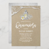 Quinceanera Rustic Beach Starfish Lantern Kaart (Voorkant / Achterkant)