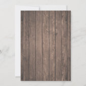 Quinceanera - Rustic Wood White Gold Kaart (Achterkant)