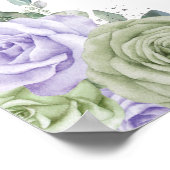 Quinceanera Sage Vert Violet Affiche de bienvenue (Coin)