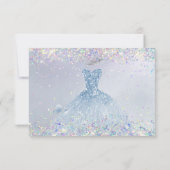 Quinceanera Save Date Holographic Confetti  Kaart (Achterkant)