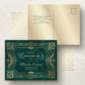 Quinceanera Save the Date Green Briefkaart