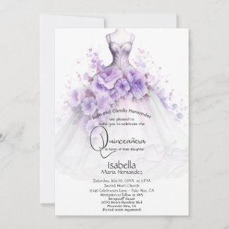 Quinceañera | Seringbloem Jurk Kaart