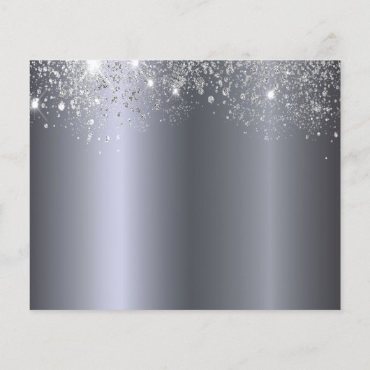 Quinceanera Silglitter-budget behalve datum Flyer (Achterkant)