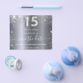 Quinceanera Silglitter-budget behalve datum Flyer (Enkel)
