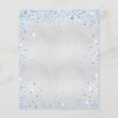 Quinceanera Silva Blue winteruitnodigingsbudget Flyer (Achterkant)