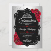 Quinceanera - Silver Black Red Kaart (Voorkant)
