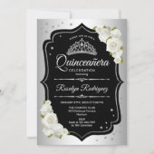 Quinceanera - Silver Black White Kaart (Voorkant)