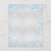 Quinceanera Silver Blauw Glitter-budget Flyer (Achterkant)