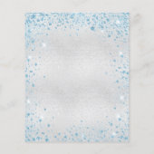 Quinceanera Silver Blauw Glitter-budget Flyer (Achterkant)
