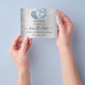 Quinceanera Silver Blue budget, behalve de datum Flyer (Hand)