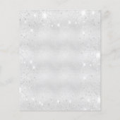 Quinceanera Silver blush roze glitter budgetter Flyer (Achterkant)