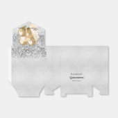 Quinceanera Silver Glitter ballonnen bedankt Bedankdoosjes (Uitgevouwen)