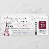 Quinceanera Silver Grey en Bourgogne | Parijs Kaart (Voorkant)
