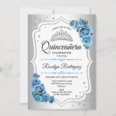 Quinceanera - Silver White Blue Kaart (Voorkant)