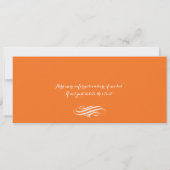 Quinceanera Sinaasappel & Geel Paris Boarding Pass Kaart (Achterkant)