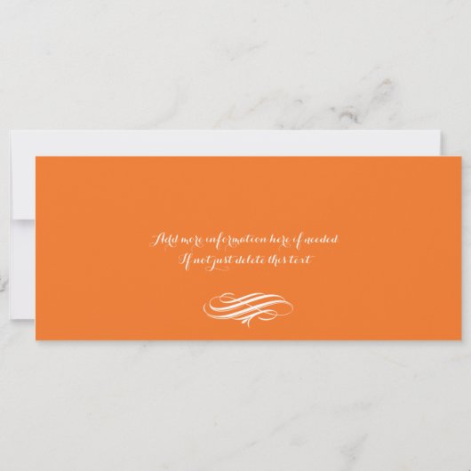 Quinceanera Sinaasappel & Geel Paris Boarding Pass Kaart (Achterkant)