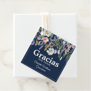 Quinceañera Spaanse Gracias Dank u Bedankjes Labels