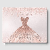 Quinceañera, Sparkle Gown, Roos Gold Gastenboek (Voorkant)