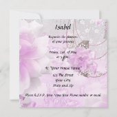 Quinceañera Sweet 15 Anniversaire Invitation rose (Dos)