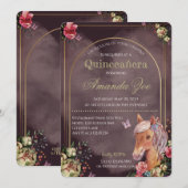 Quinceañera/Sweet 16 Invitation design Cheval (Devant / Derrière)