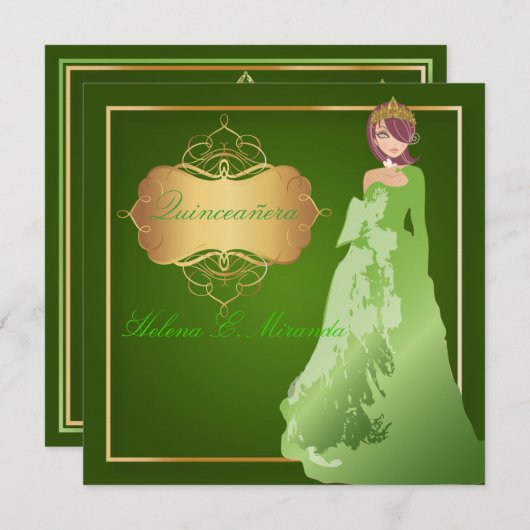 Quinceañera/Sweet 16 Invitations (Devant / Derrière)