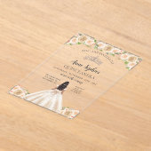 Quinceañera Tiara transparante uitnodiging Acryl Uitnodigingen (Laagn)