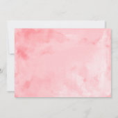 Quinceanera Uitnodiging Gouden Folie Hot Roze Gown (Achterkant)