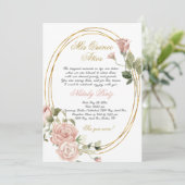 Quinceanera uitnodiging in het Engels (Staand voorkant)