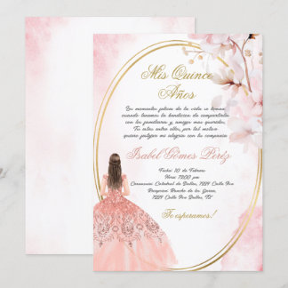 Quinceanera uitnodiging in het Spaans