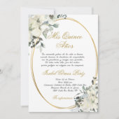 Quinceanera uitnodiging in het Spaans (Voorkant)