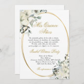 Quinceanera uitnodiging in het Spaans (Voorkant / Achterkant)