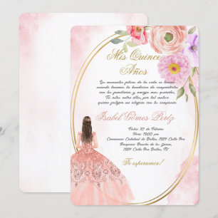 Quinceanera uitnodiging in het Spaans