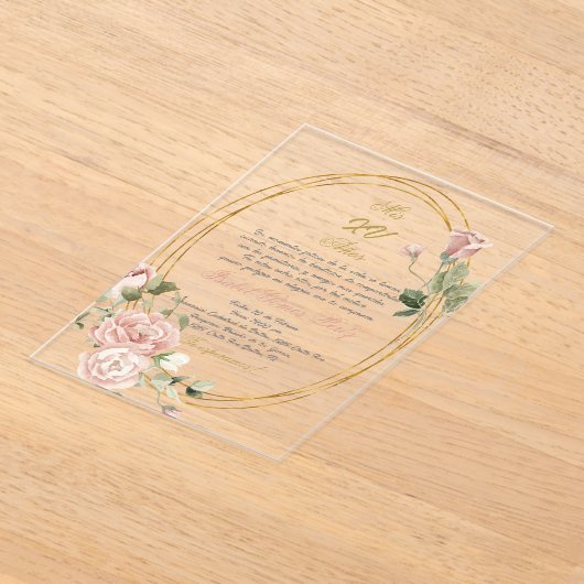 Quinceanera uitnodiging in het Spaans Acryl Uitnodigingen (Laagn)