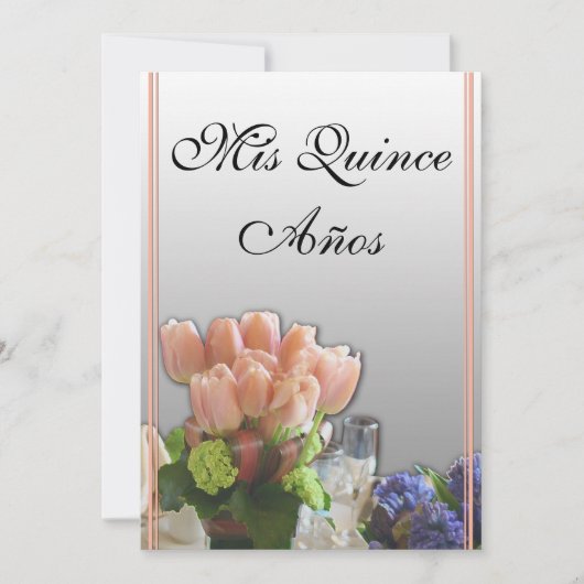 Quinceanera Uitnodigingen in het Spaans (Voorkant)