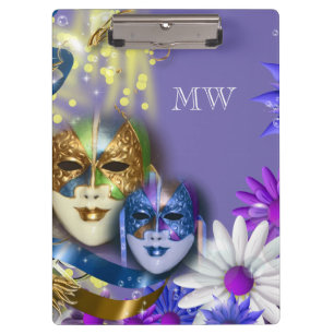Quinceanera Venetiaanse maskers van de maskerade Klembord