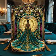 Quinceanera Verjaardagsfeest Exotisch Blauwgroen R
