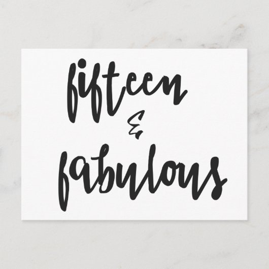 Quinceanera verjaardagskaart 15 jaar & Fabulous Briefkaart (Voorkant)