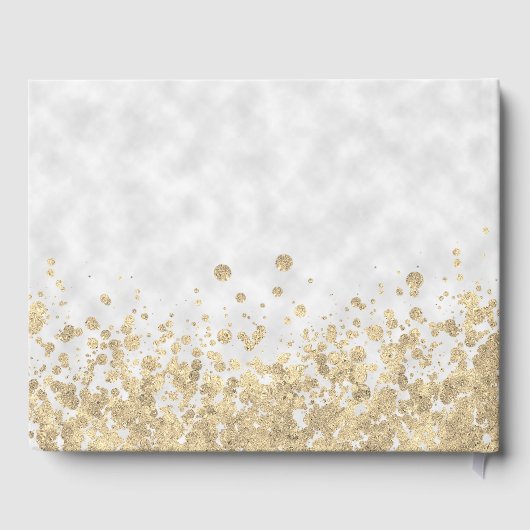 Quinceanera Vijftien Verjaardag Gouden Folie Glitt Gastenboek (Achterkant)