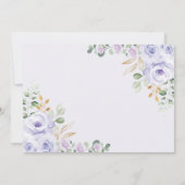 Quinceañera violet 15ème anniversaire Carte de rem (Dos)