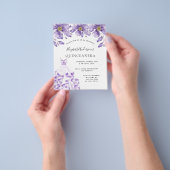Quinceanera violet wit kledingbudget flyer (Hand)
