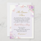 Quinceanera vlinder uitnodiging in het Spaans (Voorkant)