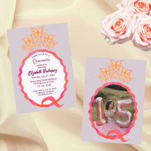 Quinceañera Vlinderkroon Kriebels Uitnodiging