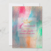 Quinceanera Waterverf Iridescent Brusstrokes Kaart (Voorkant)