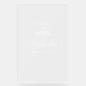 Quinceanera Welcome Frosted Acryl Bord (Voorkant)