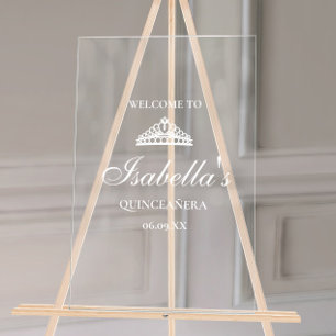 Quinceanera Welkom Acryl Bord