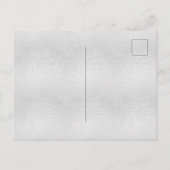 Quinceanera zilveren glinster sprankelt glamourus aankondigingskaart (Achterkant)