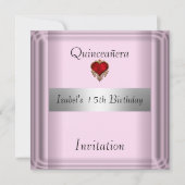 quinceanera, zoet, 15, uitnodiging save the date (Voorkant)