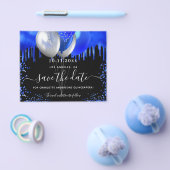 Quinceanera zwarte royal blue budget, behalve datu flyer (Enkel)