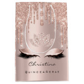 Quinceañeras Sweet 16th 15th Bridal Sparkly Diamod Medium Cadeauzakje (Voorkant)