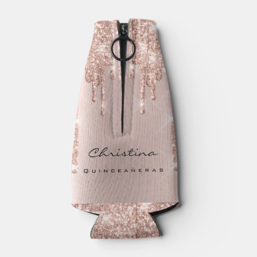 Quinceañeras Sweet 16th 15th Bridal Sparkly Glitte Flesjeskoeler (Achterkant)